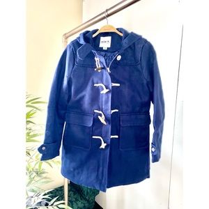 Navy Hooded Pea Coat